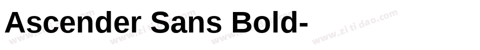 Ascender Sans Bold字体转换